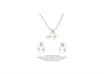 White Gold Plated | Fashion Pendant Sets